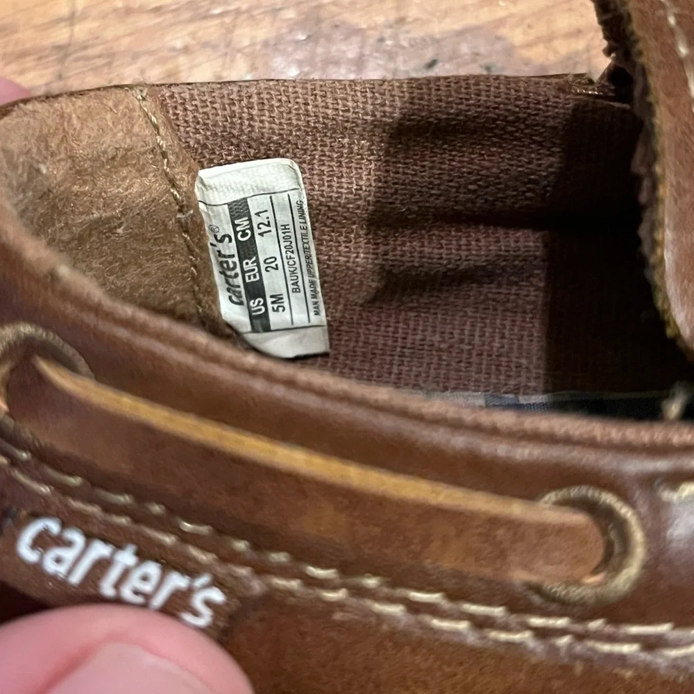 Carter’s Brown Leather Toddler Loafers